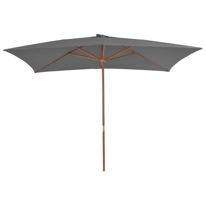 Aurinkovarjo puurunko 200x300 cm antrasiitti - Antrasiitti - Puutarhakalusteet - Aurinkosuoja - Aurinkovarjo