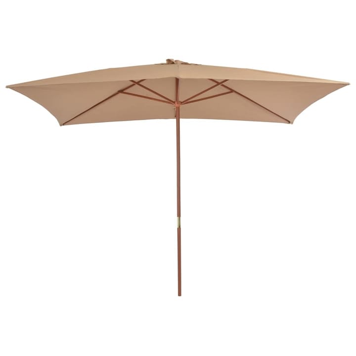 Aurinkovarjo puurunko 200x300 cm harmaanruskea - Ruskea - Puutarhakalusteet - Aurinkosuojat - Aurinkovarjot
