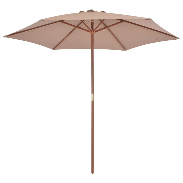 Aurinkovarjo puurunko 270 cm ruskeanharmaa - Ruskea - Puutarhakalusteet - Aurinkosuojat - Aurinkovarjo