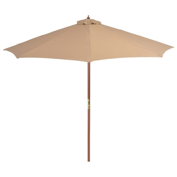 Aurinkovarjo puurunko 300 cm ruskeanharmaa - Ruskea - Puutarhakalusteet - Aurinkosuoja - Aurinkovarjo