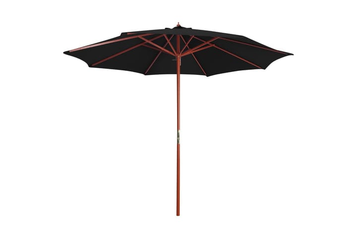 Aurinkovarjo puurunko 300x258 cm musta - Musta - Puutarhakalusteet - Aurinkosuoja - Aurinkovarjo