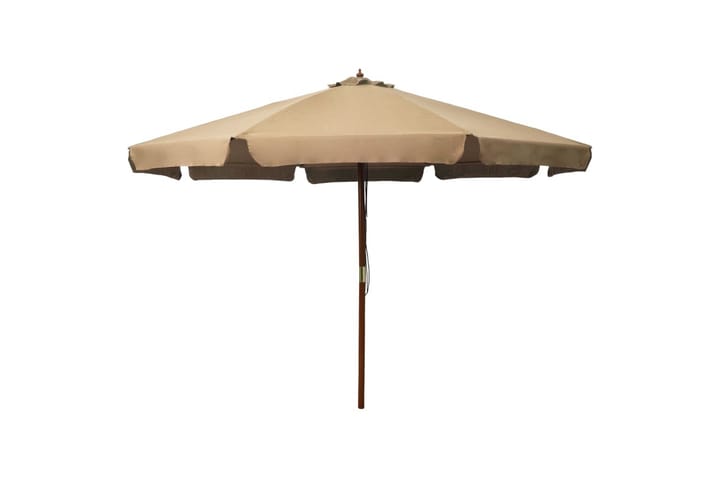 Aurinkovarjo puurunko 330 cm ruskeanharmaa - Ruskea - Puutarhakalusteet - Aurinkosuoja - Aurinkovarjo