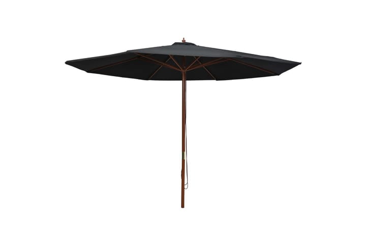 Aurinkovarjo puurunko 350 cm musta - Musta - Puutarhakalusteet - Aurinkosuoja - Aurinkovarjo