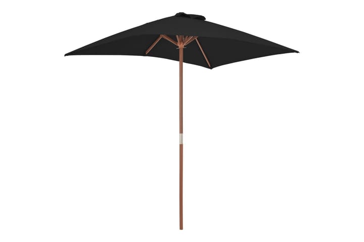 Aurinkovarjo puurunko musta 150x200 cm - Puutarhakalusteet - Aurinkosuoja - Aurinkovarjo