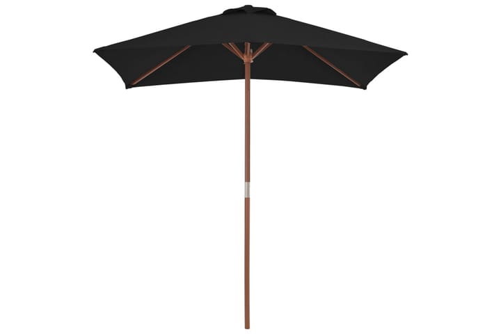 Aurinkovarjo puurunko musta 150x200 cm - Puutarhakalusteet - Aurinkosuoja - Aurinkovarjo