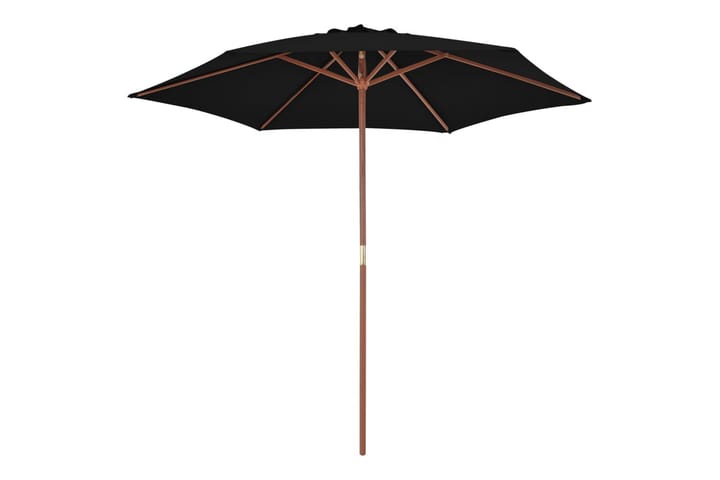 Aurinkovarjo puurunko musta 270 cm - Puutarhakalusteet - Aurinkosuojat - Aurinkovarjo