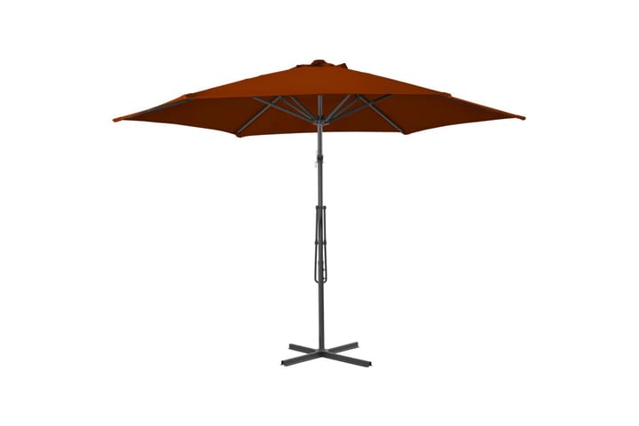 Aurinkovarjo terästangolla terrakotta 300x230 cm - Puutarhakalusteet - Aurinkosuoja - Aurinkovarjo