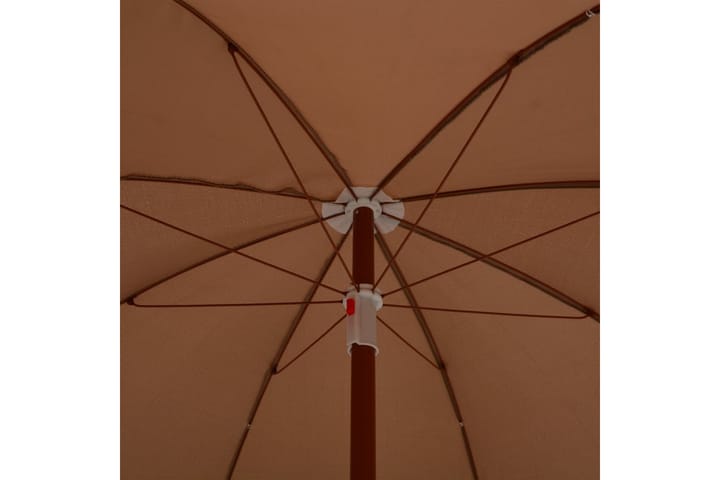 Aurinkovarjo terästanko 180 cm ruskeanharmaa - Puutarhakalusteet - Aurinkosuojat - Aurinkovarjot