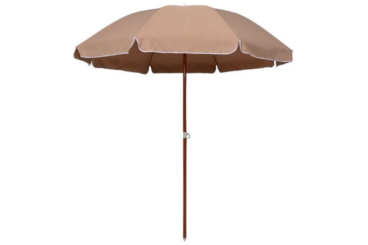 Aurinkovarjo terästanko 240 cm ruskeanharmaa - Ruskea - Puutarhakalusteet - Aurinkosuojat - Aurinkovarjot