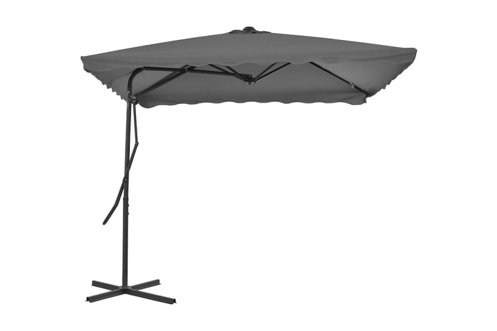Aurinkovarjo terästanko 250x250 cm antrasiitti - Antrasiitti - Puutarhakalusteet - Aurinkosuoja - Aurinkovarjo