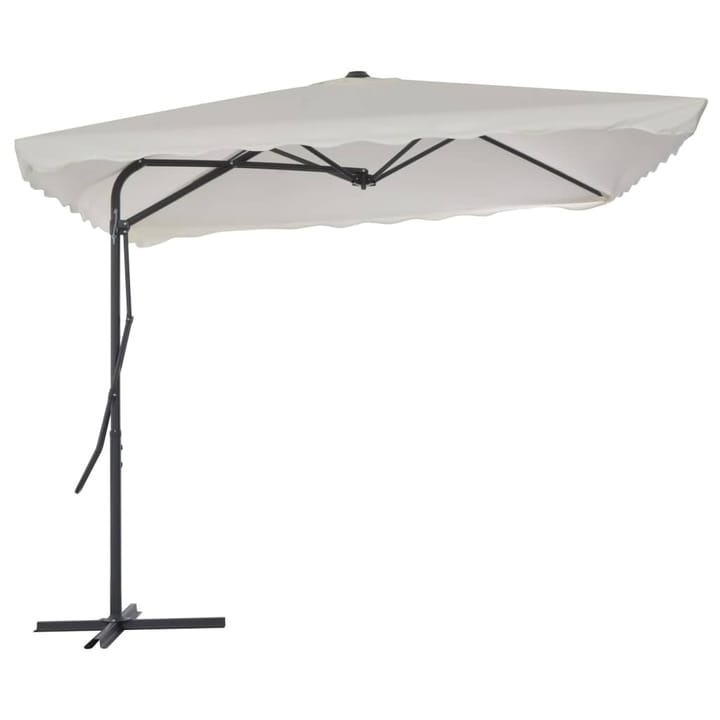Aurinkovarjo terästanko 250x250 cm hiekanruskea - Beige - Puutarhakalusteet - Aurinkosuoja - Aurinkovarjo