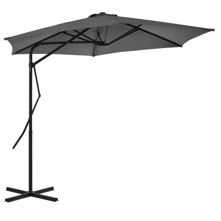 Aurinkovarjo terästanko 300 cm antrasiitti - Antrasiitti - Puutarhakalusteet - Aurinkosuoja - Aurinkovarjo