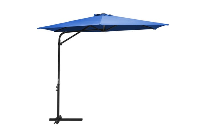 Aurinkovarjo terästanko 300 cm taivaansininen - Sininen - Puutarhakalusteet - Aurinkosuojat - Aurinkovarjot