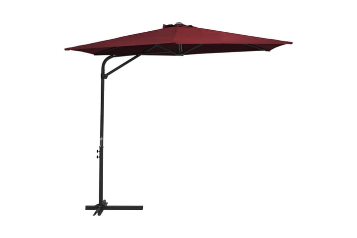 Aurinkovarjo terästanko 300 cm viininpunainen - Punainen - Puutarhakalusteet - Aurinkosuojat - Aurinkovarjo - Riippuva aurinkovarjo