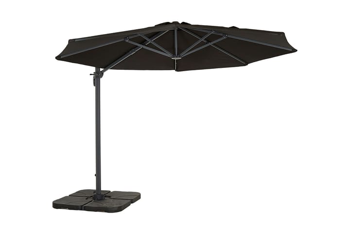 Aurinkovarjo Tobago 300 cm - Musta - Puutarhakalusteet - Aurinkosuoja - Aurinkovarjo