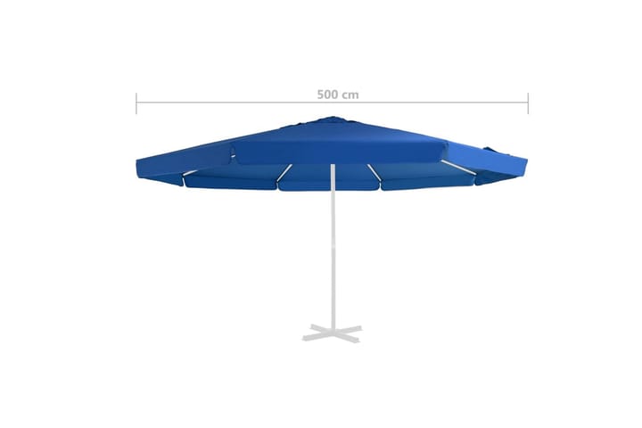 Aurinkovarjon vaihtokangas taivaansininen 500 cm - Puutarhakalusteet - Aurinkosuoja - Aurinkovarjo