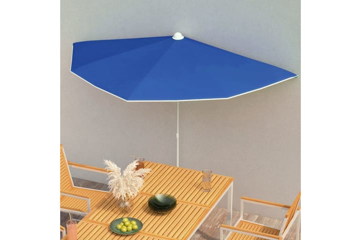 Puoliaurinkovarjo tangolla 180x90 cm taivaansininen - Puutarhakalusteet - Aurinkosuojat - Aurinkovarjo - Aurinkovarjon jalka