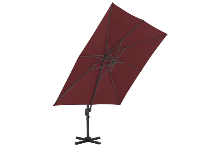 Riippuva aurinkovarjo alumiinipylväällä viininpun. 400x300cm - Puutarhakalusteet - Aurinkosuoja - Aurinkovarjo