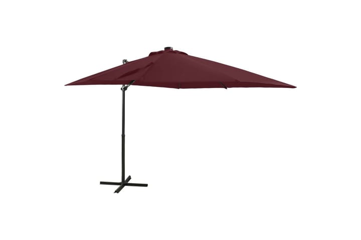 Riippuva aurinkovarjo tangolla ja LED-valoilla 250 cm - Puutarhakalusteet - Aurinkosuojat - Aurinkovarjot