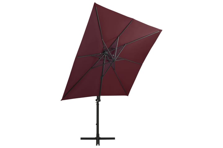 Riippuva aurinkovarjo tangolla ja LED-valoilla 250 cm - Puutarhakalusteet - Aurinkosuojat - Aurinkovarjot