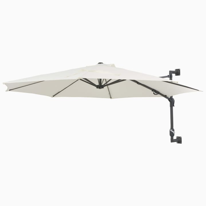 Seinäkiinnitteinen aurinkovarjo metallitangolla 300cm hiekka - Beige - Puutarhakalusteet - Aurinkosuojat - Markiisit