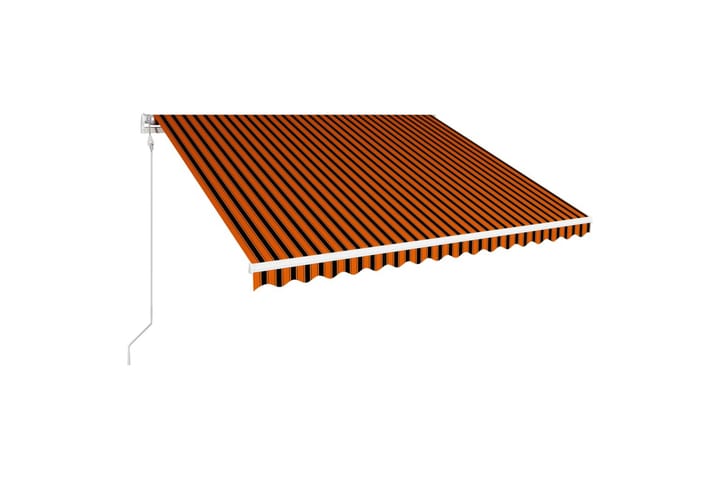 Automaattisesti kelautuva markiisi 450x300 cm oranssi/ruskea - Oranssi - Puutarhakalusteet - Aurinkosuojat - Markiisit