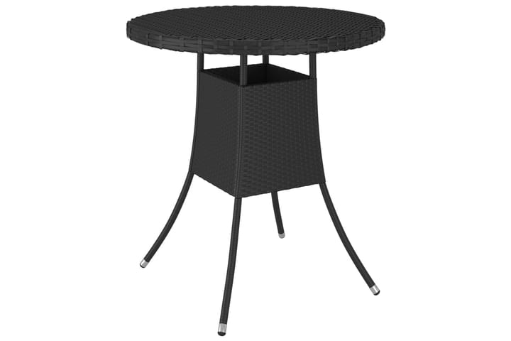 Puutarhapöytä musta 70x70x73 cm polyrottinki - Musta - Puutarhakalusteet - Aurinkosuoja - Markiisi