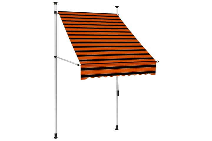 Sisäänkelattava markiisi 100 cm oranssi ja ruskea - Monivärinen - Puutarhakalusteet - Aurinkosuojat - Markiisit