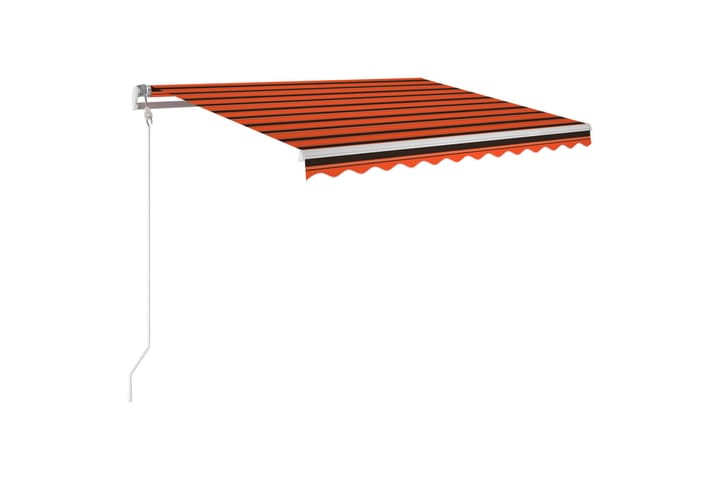 Sisäänkelattava markiisi 300x250 cm oranssi ja ruskea - Puutarhakalusteet - Aurinkosuojat - Markiisit