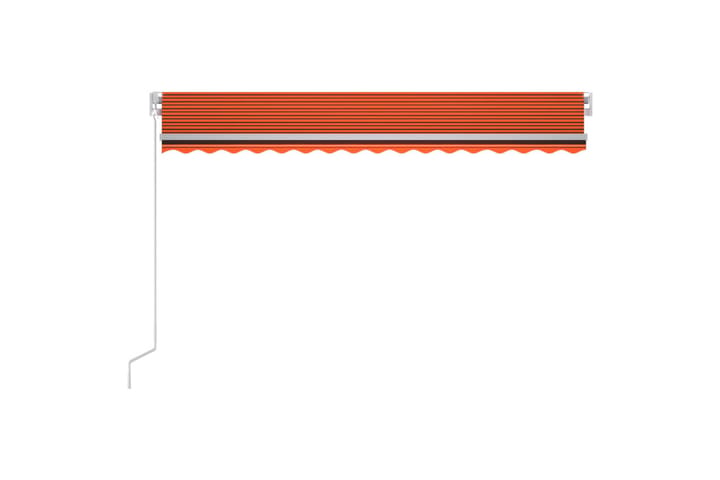 Sisäänkelattava markiisi LEDillä 400x300cm oranssiruskea - Puutarhakalusteet - Aurinkosuojat - Markiisit