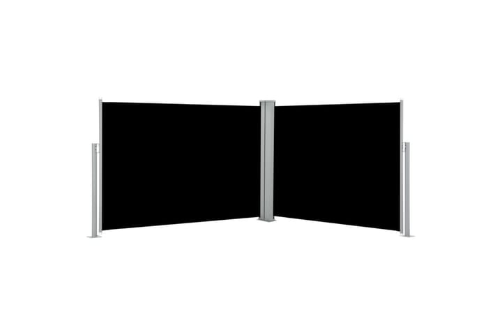 Sisäänvedettävä sivumarkiisi 100x1000 cm musta - Musta - Puutarhakalusteet - Aurinkosuoja - Markiisi