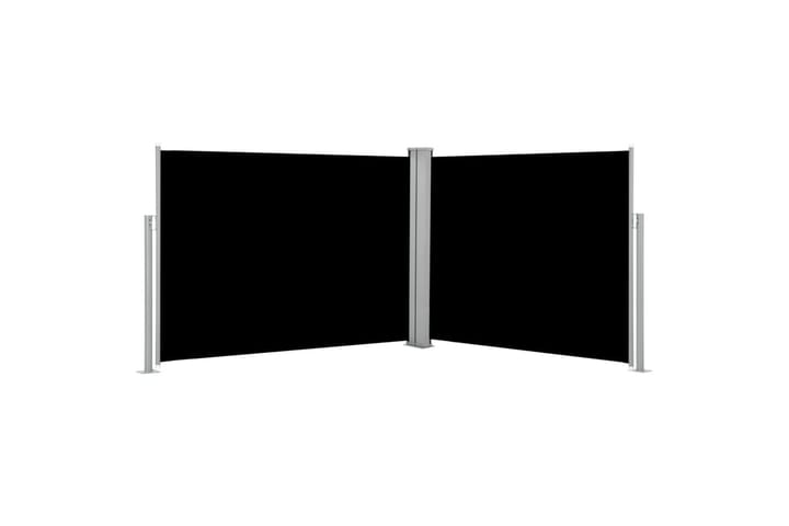 Sisäänvedettävä sivumarkiisi 140x1000 cm musta - Musta - Puutarhakalusteet - Aurinkosuojat - Markiisit - Sivumarkiisi