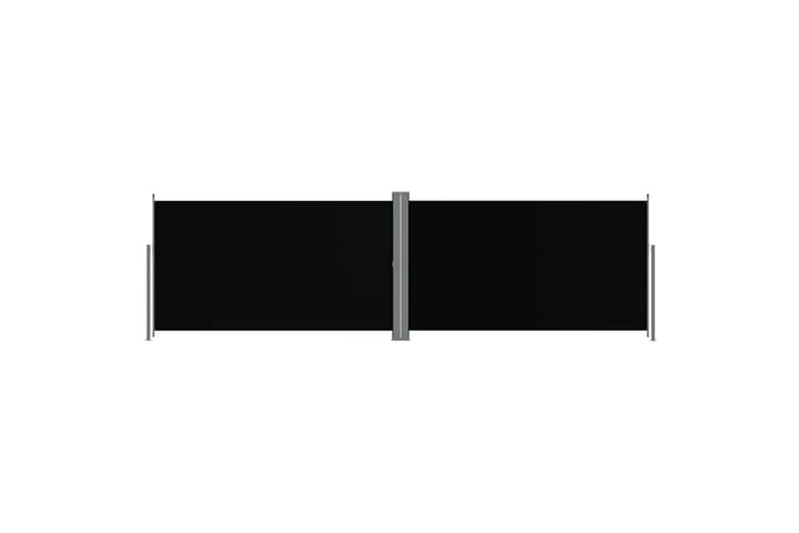 Sisäänvedettävä sivumarkiisi musta 180x600 cm - Musta - Puutarhakalusteet - Aurinkosuojat - Markiisit