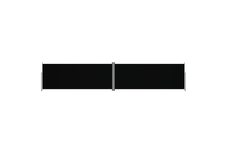 Sisäänvedettävä sivumarkiisi musta 200x1000 cm - Musta - Puutarhakalusteet - Aurinkosuoja - Markiisi - Sivumarkiisi