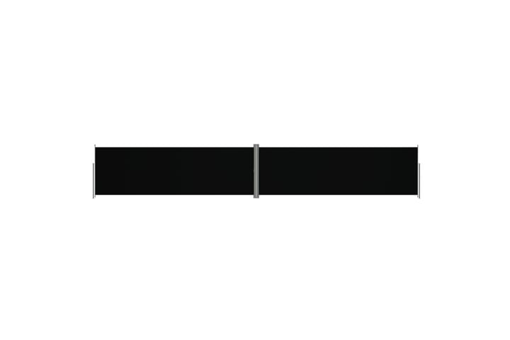 Sisäänvedettävä sivumarkiisi musta 200x1200 cm - Musta - Puutarhakalusteet - Aurinkosuojat - Markiisit
