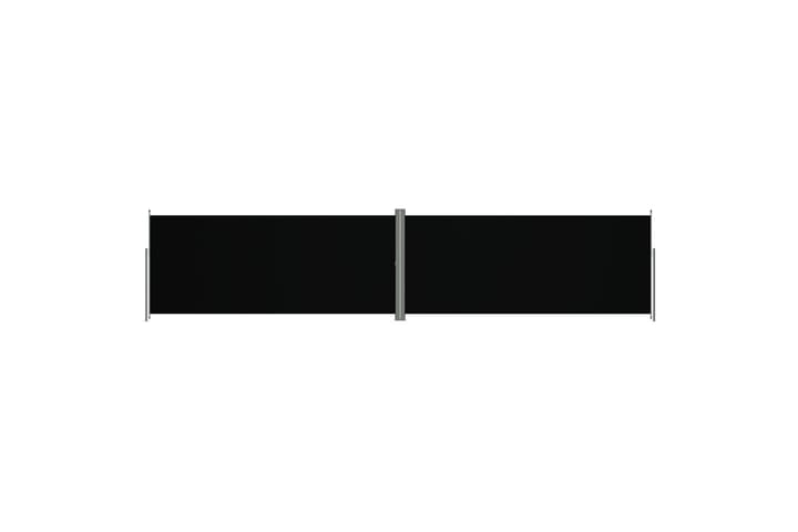Sisäänvedettävä sivumarkiisi musta 220x1000 cm - Musta - Puutarhakalusteet - Aurinkosuojat - Markiisit