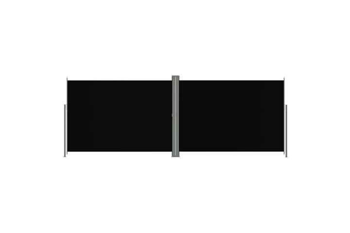 Sisäänvedettävä sivumarkiisi musta 220x600 cm - Musta - Puutarhakalusteet - Aurinkosuoja - Markiisi