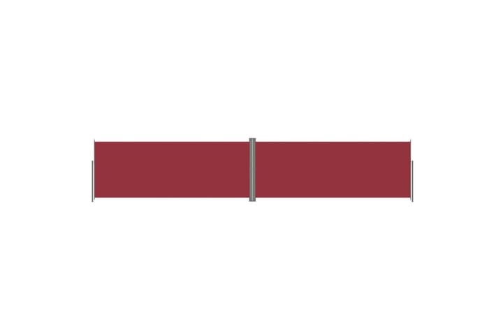 Sisäänvedettävä sivumarkiisi punainen 200x1000 cm - Punainen - Puutarhakalusteet - Aurinkosuoja - Markiisi