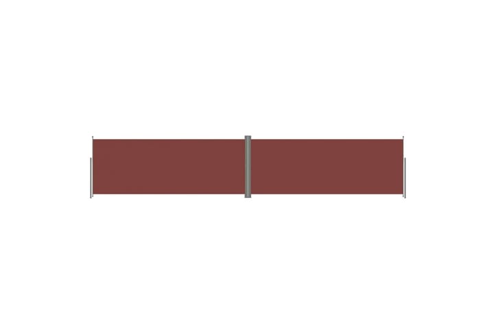 Sisäänvedettävä sivumarkiisi ruskea 200x1000 cm - Ruskea - Puutarhakalusteet - Aurinkosuojat - Markiisi