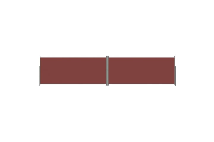 Sisäänvedettävä sivumarkiisi ruskea 220x1000 cm - Ruskea - Puutarhakalusteet - Aurinkosuojat - Markiisi