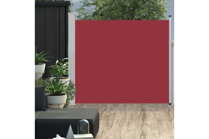 Sisäänvedettävä terassin sivumarkiisi 100x300 cm punainen - Punainen - Puutarhakalusteet - Aurinkosuoja - Markiisi