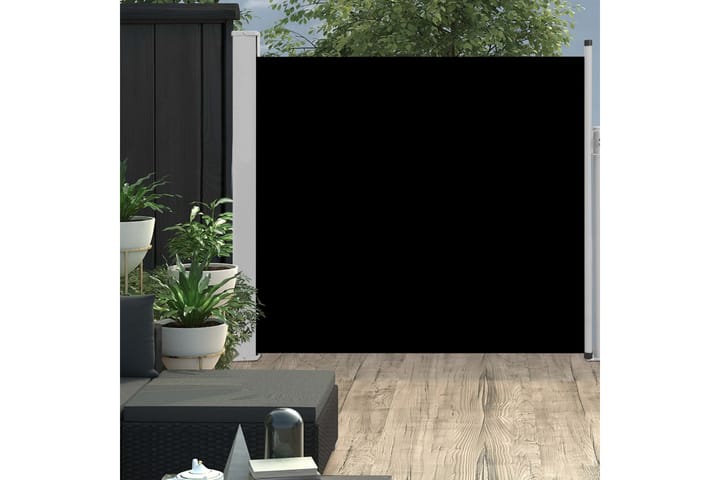 Sisäänvedettävä terassin sivumarkiisi 170x300 cm musta - Musta - Puutarhakalusteet - Aurinkosuoja - Markiisi