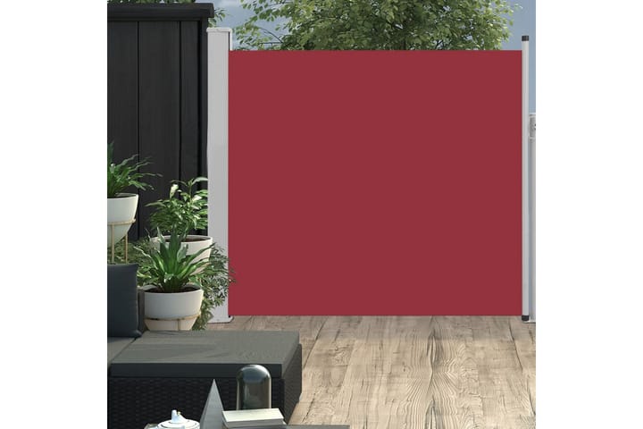 Sisäänvedettävä terassin sivumarkiisi 170x300 cm punainen - Punainen - Puutarhakalusteet - Aurinkosuoja - Markiisi