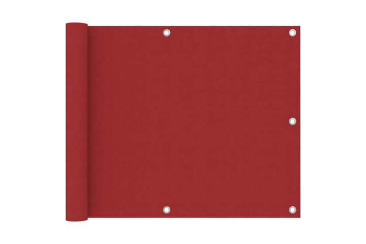 Parvekkeen suoja punainen 75x600 cm Oxford kangas - Punainen - Puutarhakalusteet - Aurinkosuojat - Parvekesuojat