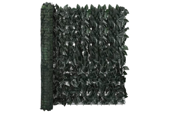 Parvekkeen suoja tummanvihreillä lehdillä 500x100 cm - Puutarhakalusteet - Aurinkosuojat - Parvekesuojat