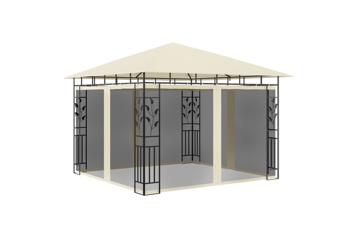 Huvimaja hyttysverkolla 3x3x2,73 m kerma 180 g/m² - Puutarhakalusteet - Aurinkosuojat - Paviljongit