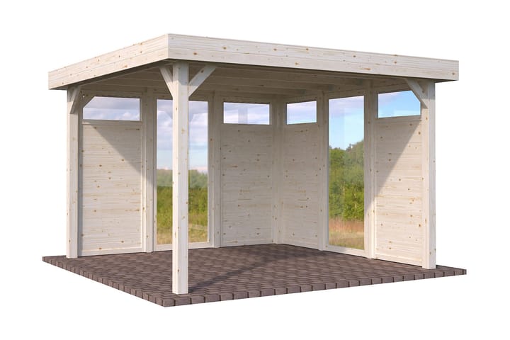 Paviljonki Lucy 12,2 m2 Käsittelemätön - Palmako - Puutarhakalusteet - Aurinkosuoja - Paviljonki