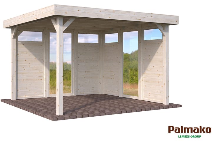 Paviljonki Lucy 12,2 m2 Käsittelemätön - Palmako - Puutarhakalusteet - Aurinkosuojat - Paviljonki