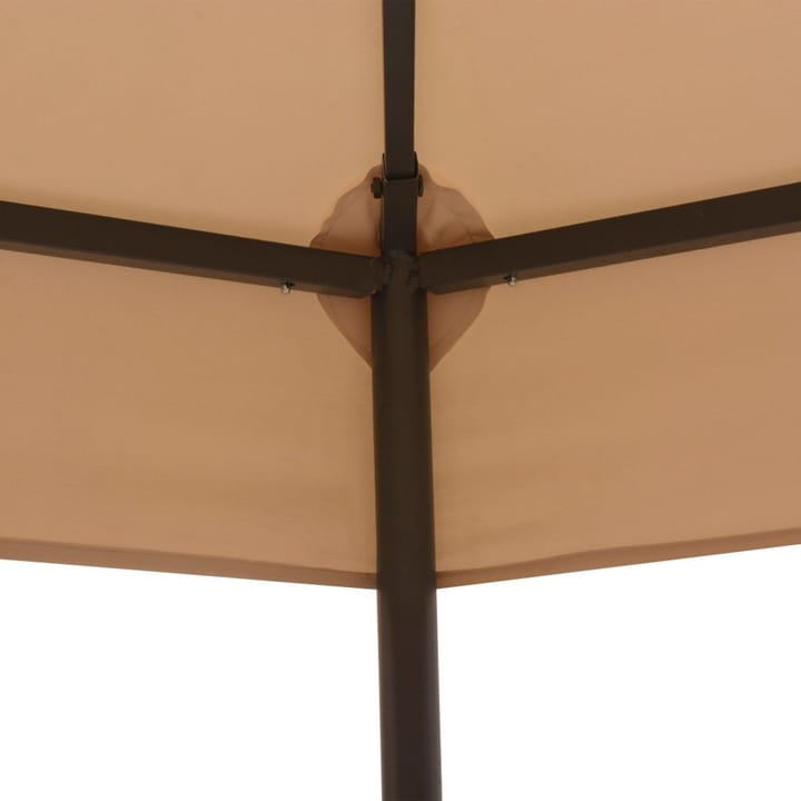 Puutarhakatos/paviljonki kuusikulmio 323x265 cm beige - Beige - Puutarhakalusteet - Aurinkosuojat - Paviljongit