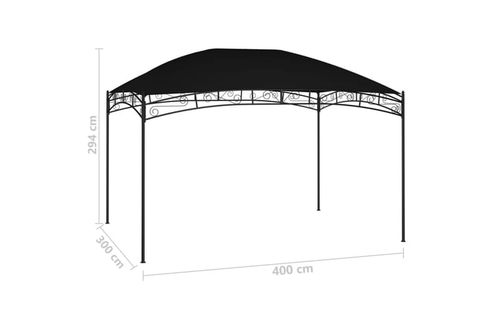 Puutarhan huvimaja 4x3 m antrasiitti 180 g/m² - Antrasiitti - Puutarhakalusteet - Aurinkosuojat - Paviljongit